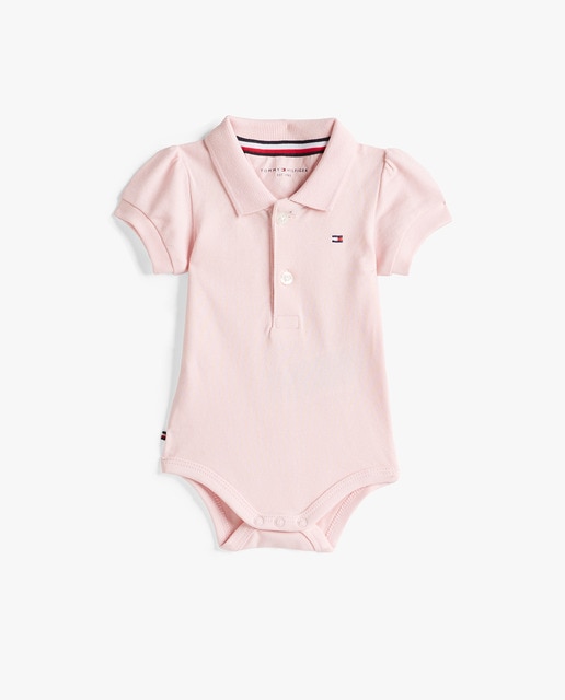 Imagen 0 de Body de bebé niña estilo polo con su bolsita de regalo