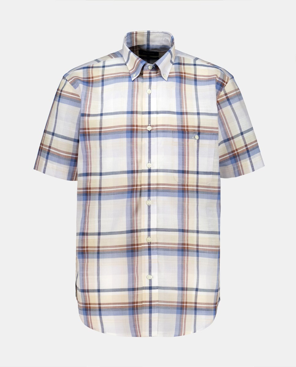 Chemise à Carreaux Homme Brooks Brothers - Manches Courtes, Coton, Taille 16, Occasion Très Bon état