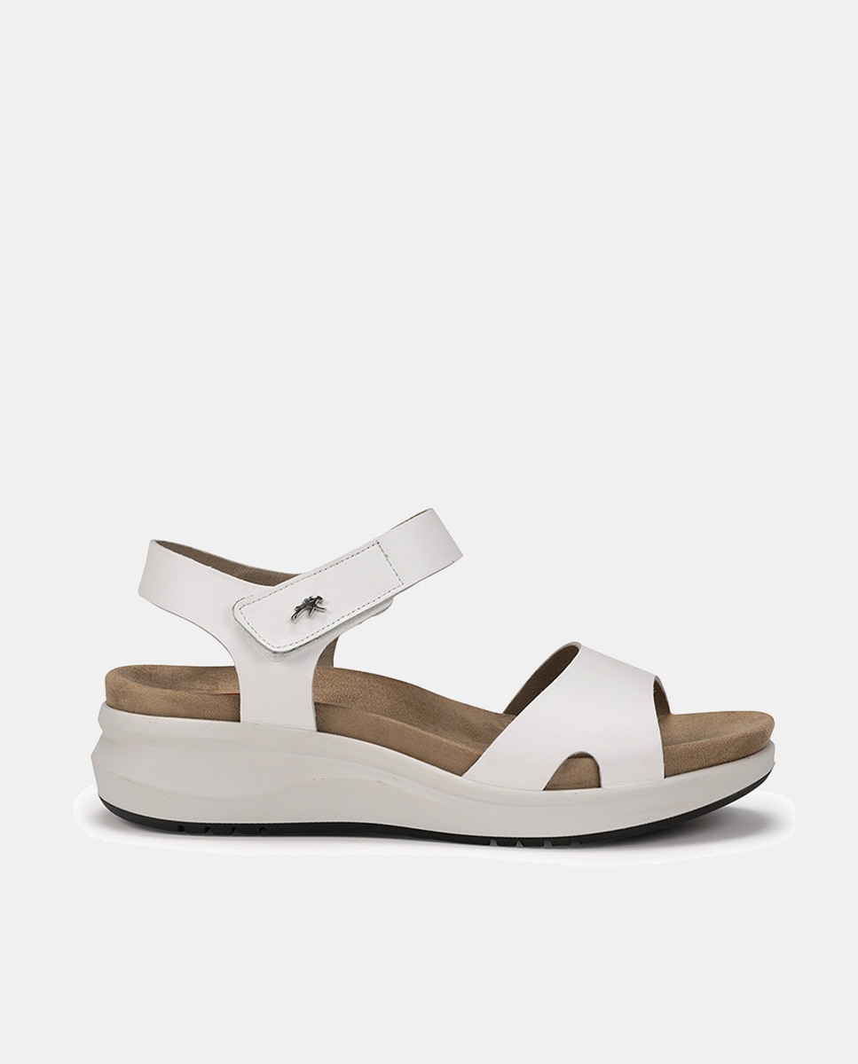 Imagem 0 de Sandálias Yagon com Fecho Aderente e em Pele