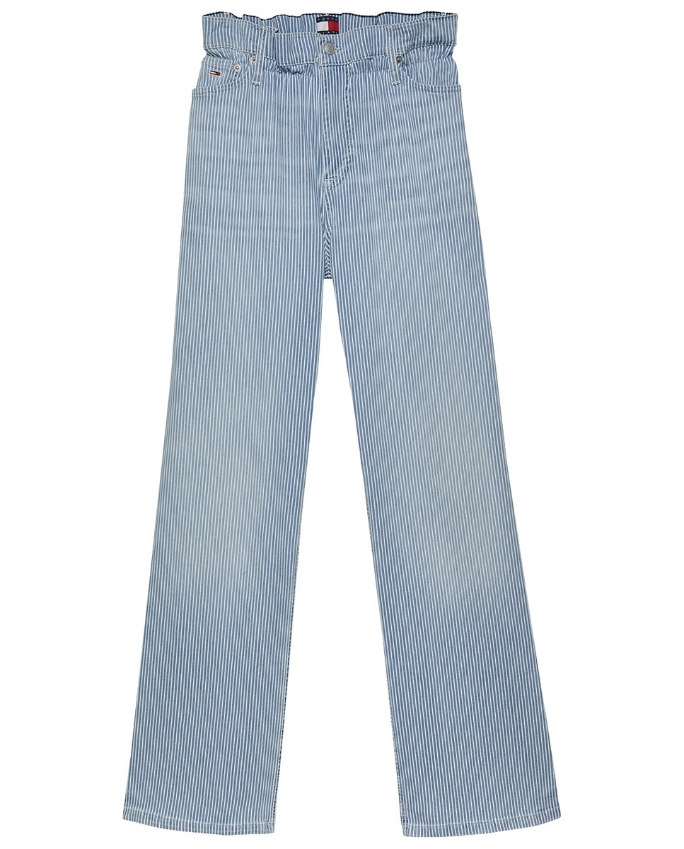 Jeans Paperbag de Cintura Subida Azul-6