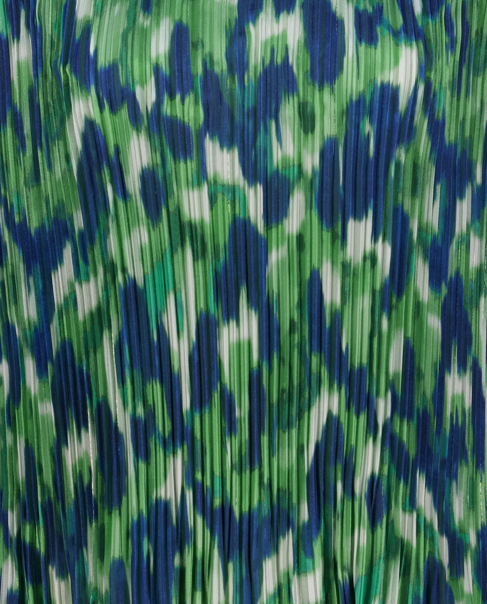 Blusa estampada de mulher com manga 3/4 Verde-5