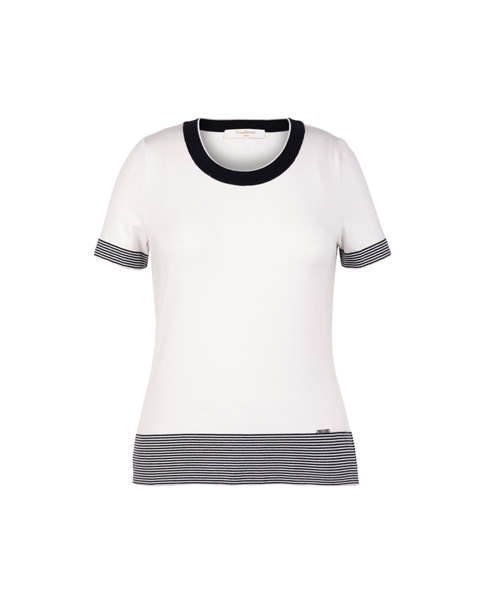 Twin Set com Casaco de Manga Comprida e Camisola de Malha de Manga Curta Cru-10
