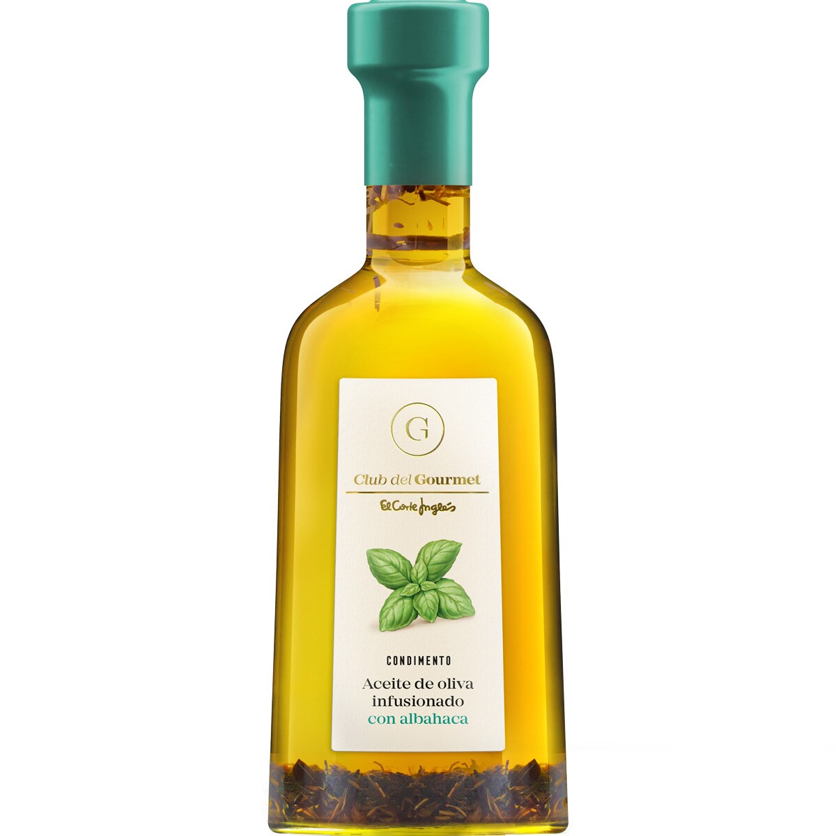 condimento de aceite de oliva infusionado con albahaca botella 250 ml