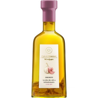 condimento de aceite de oliva infusionado con ajo botella 250 ml - Club Del Gourmet