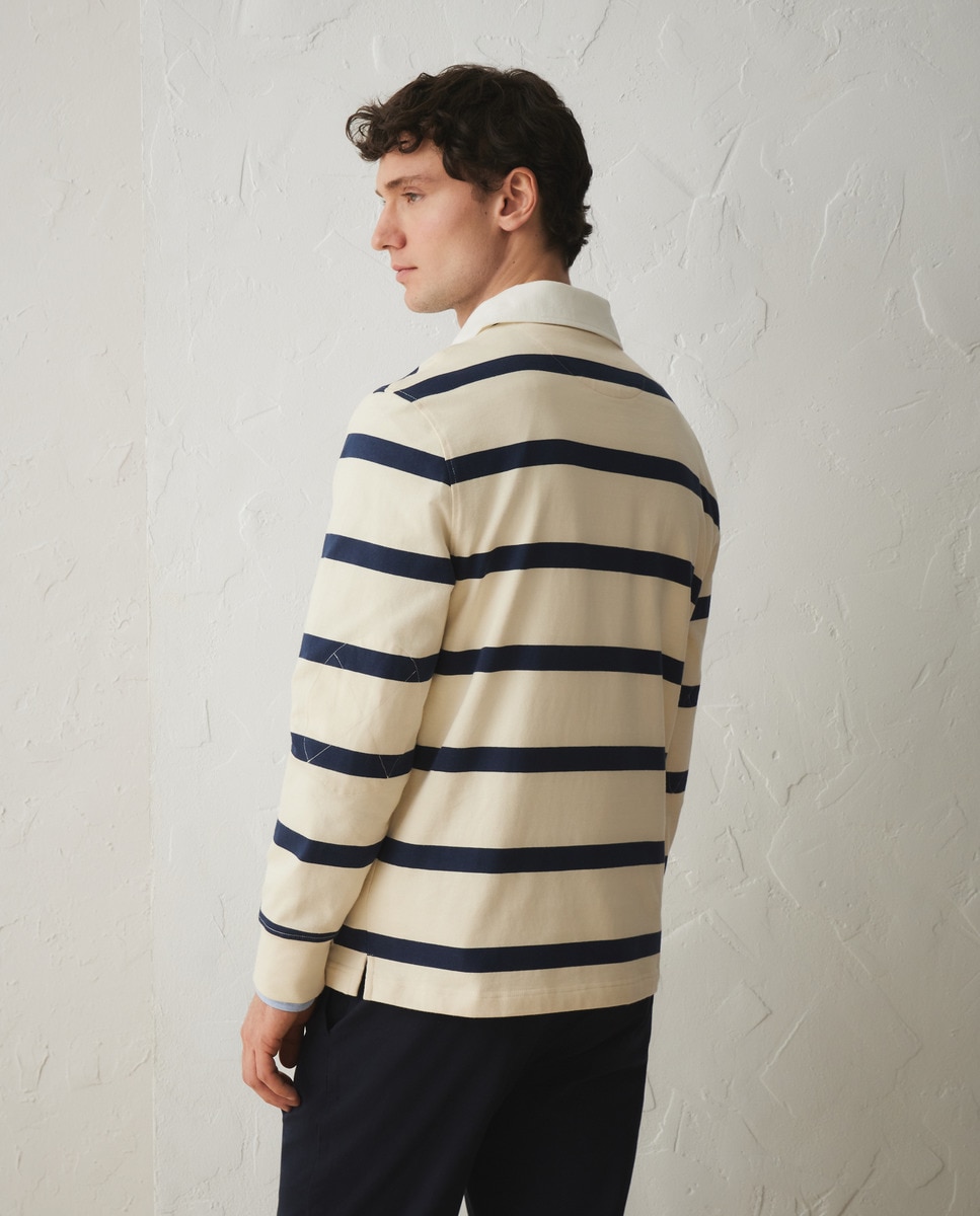 Polo de Manga Comprida Azul-3