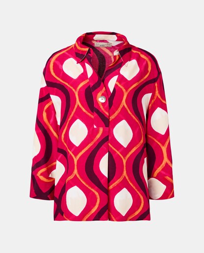 Imagem 0 de Blusa de Manga 3/4 com Estampado Geométrico