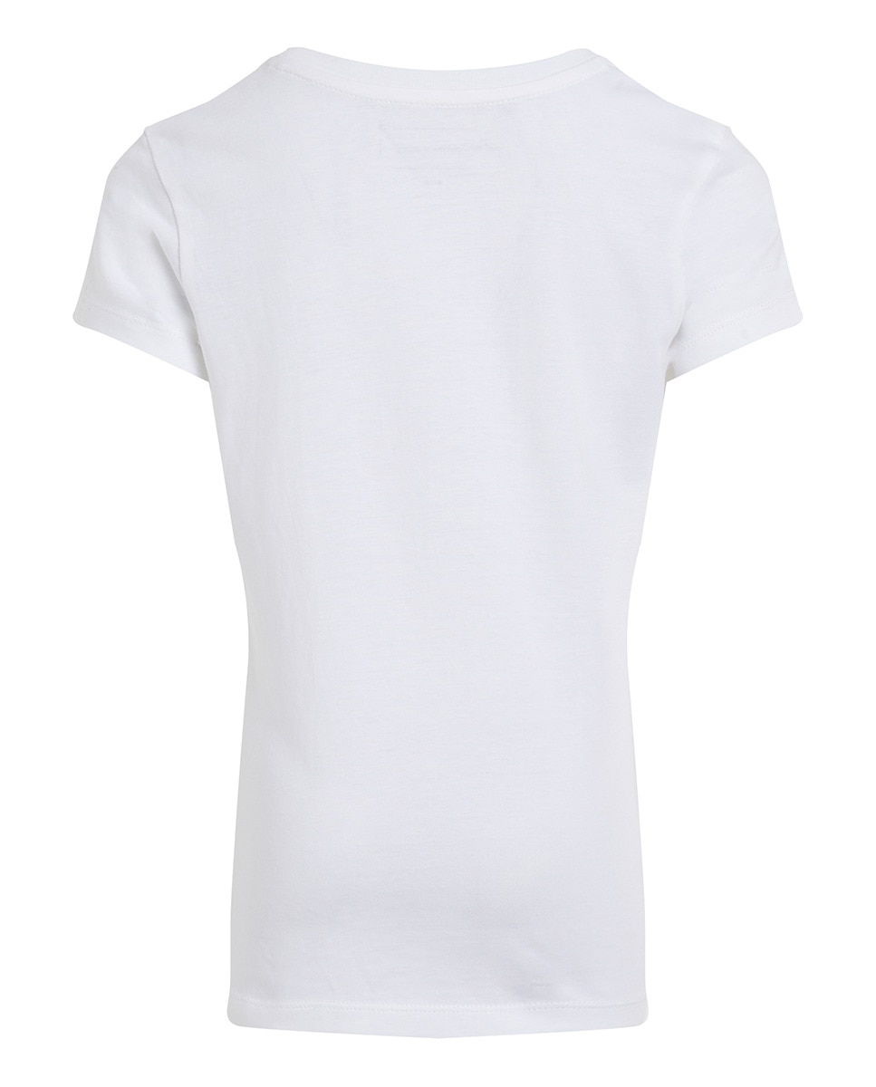 T-shirt de Manga Curta com Logótipo em Cursivo Branco-5