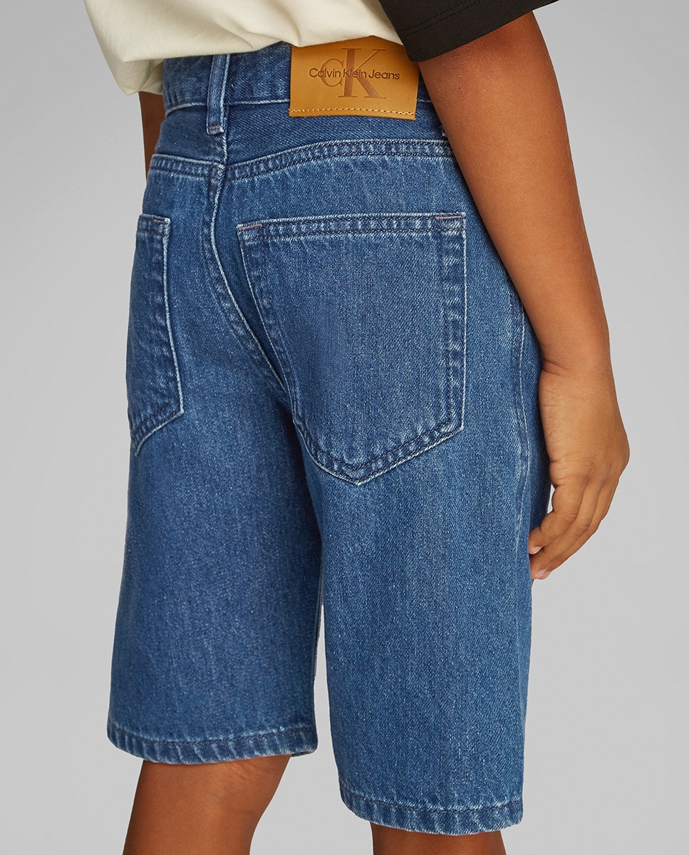 Bermudas de Ganga Relaxed Fit Azul-3