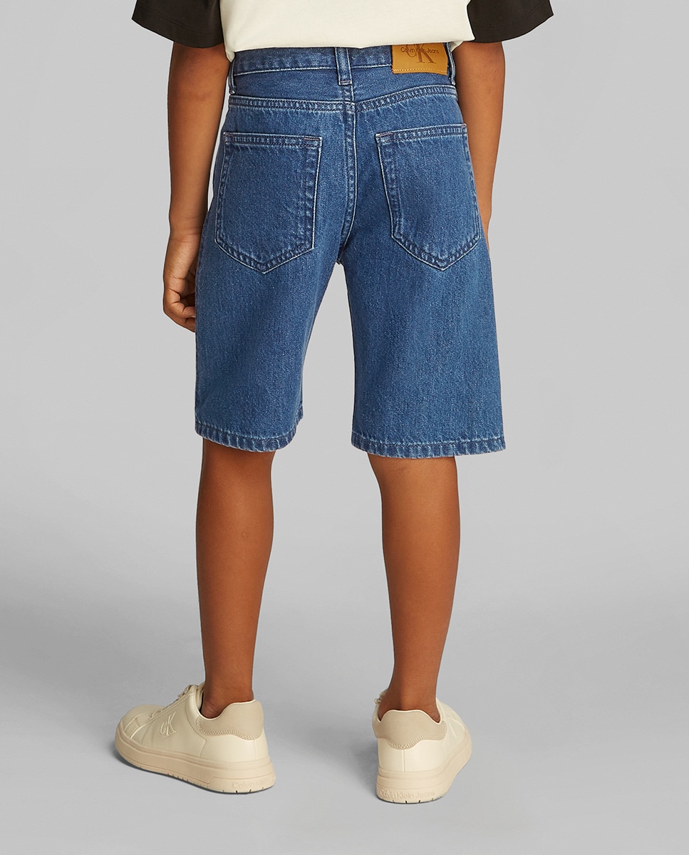 Bermudas de Ganga Relaxed Fit Azul-2