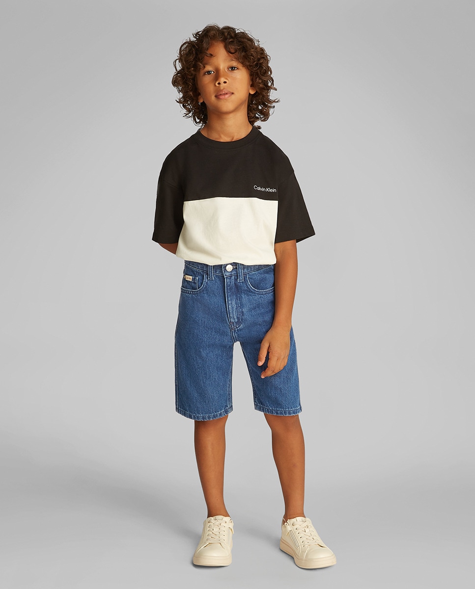 Bermudas de Ganga Relaxed Fit Azul-1