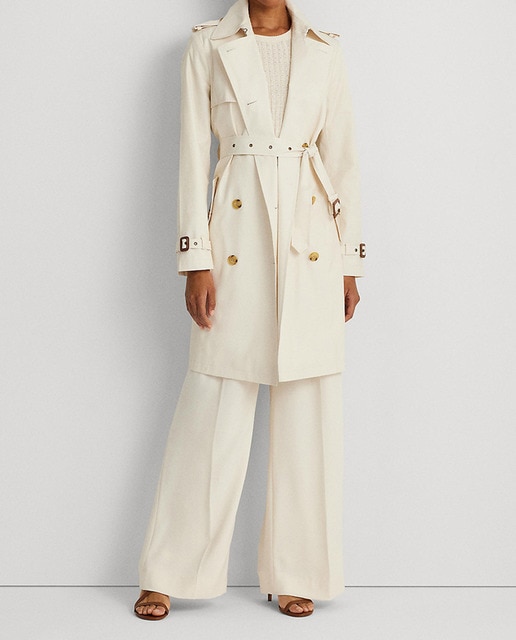 Imagen 0 de Gabardina de mujer con cinturón y botones