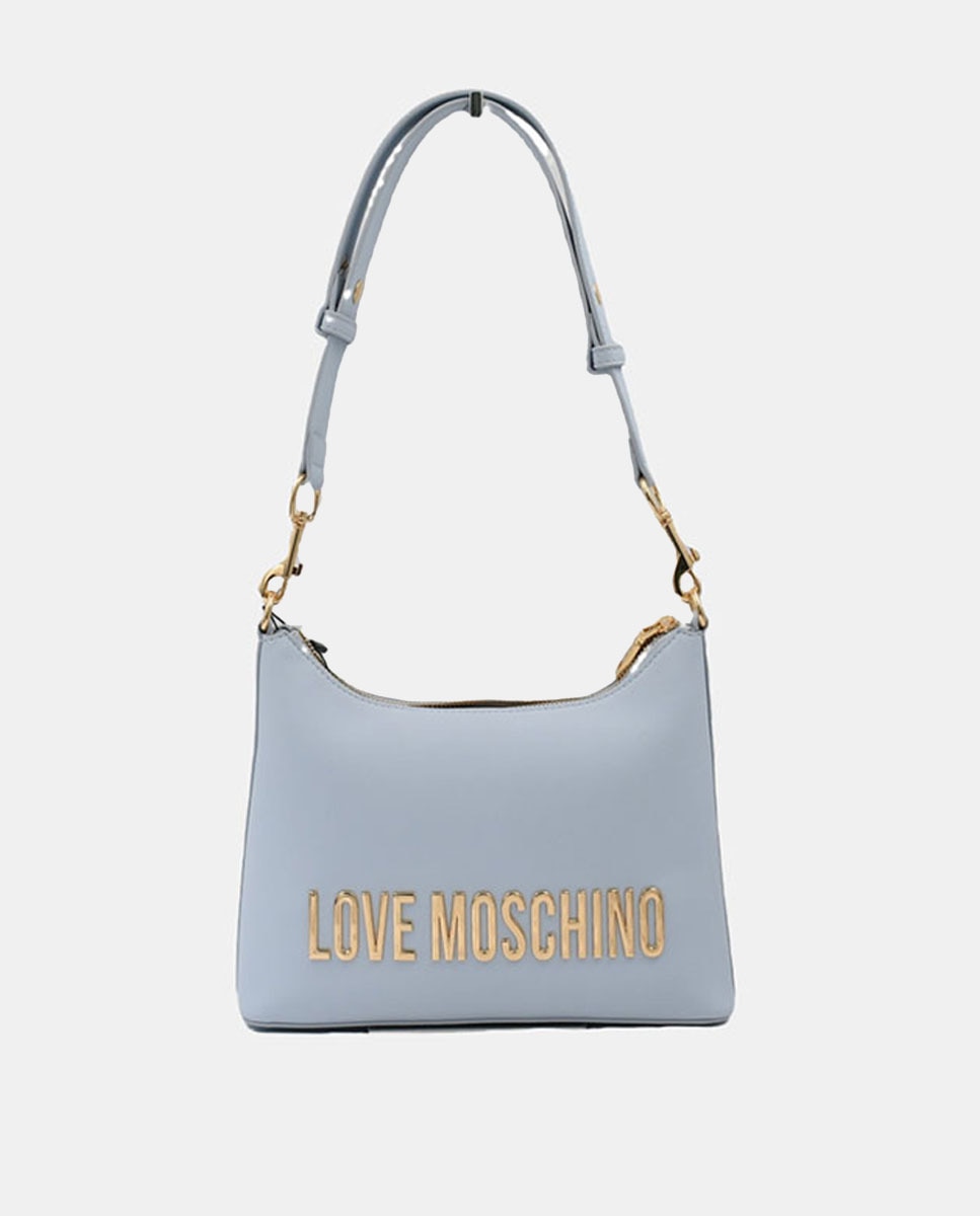 Mala de Ombro com Alça Amovível Azul-claro-1