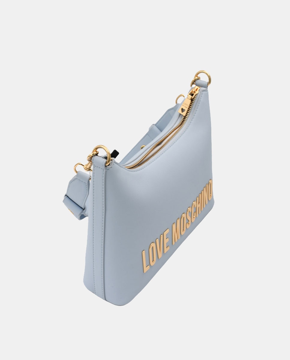 Mala de Ombro com Alça Amovível Azul-claro-3