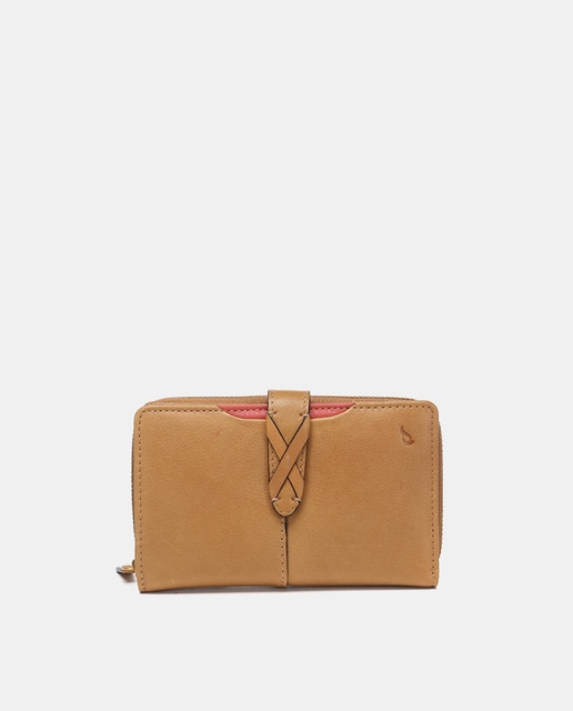 Imagen 0 de Cartera mediana Oceans Diary en piel cognac