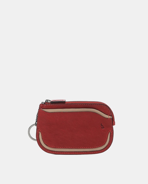 Imagen 0 de Tarjetero Oceans Diary en piel roja