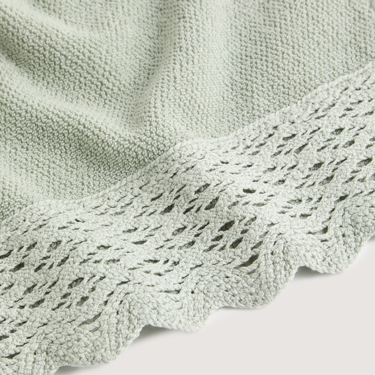 Toalha de banho de algodão 500 g/m2 Crochet Verde-2
