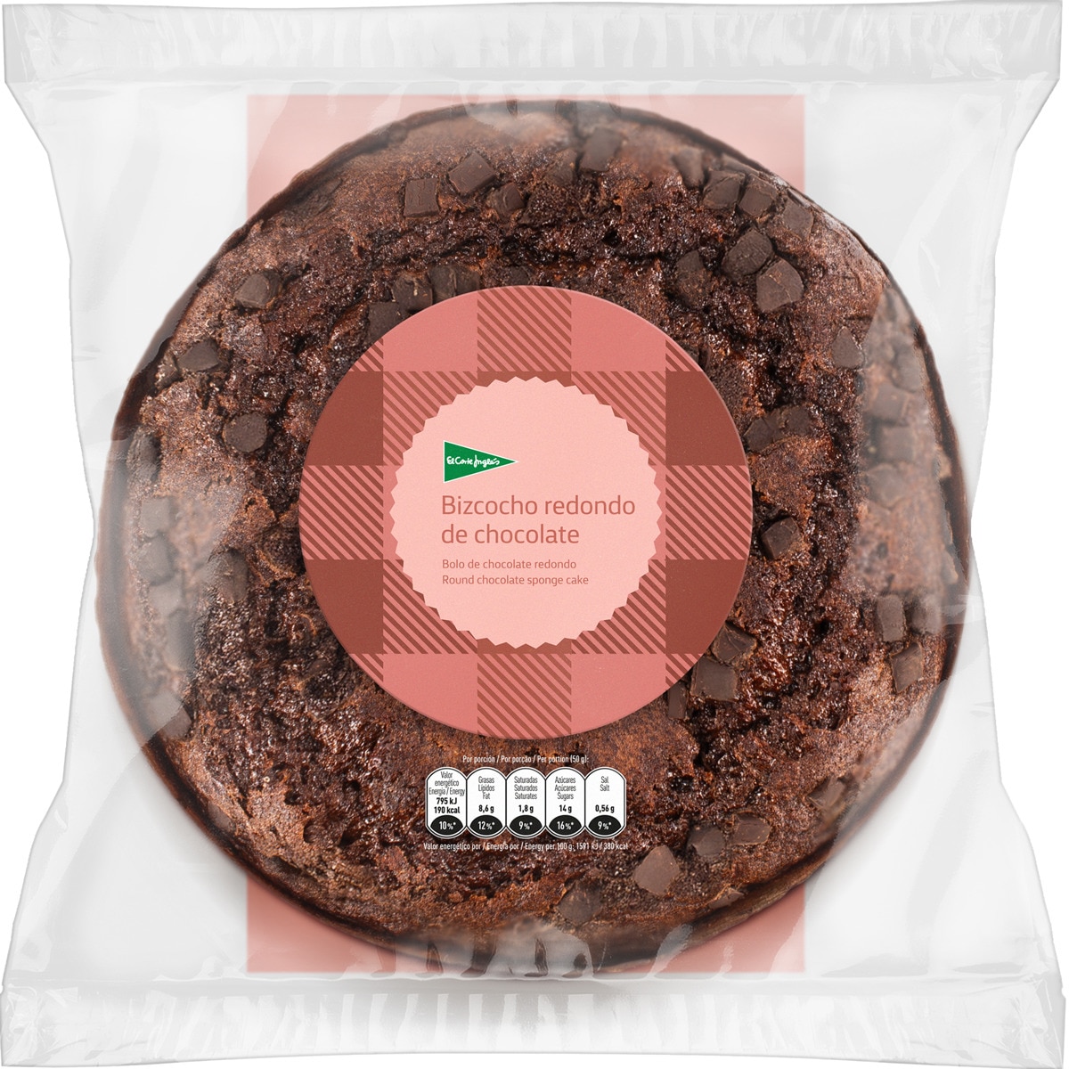 bizcocho redondo de chocolate envase 450 g