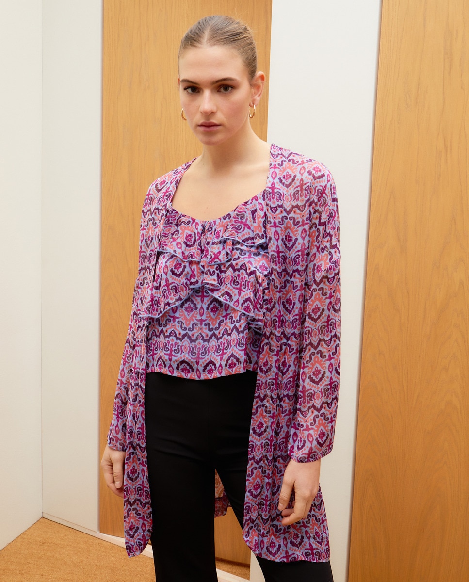 Kimono Tipo Top Fluido 410 Azul Claro-2