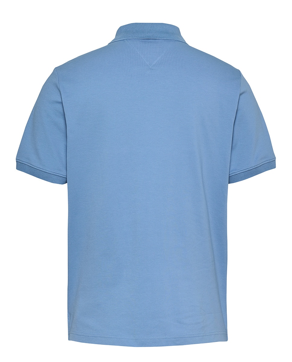 Polo Regular Fit com Manga Curta Azul-5