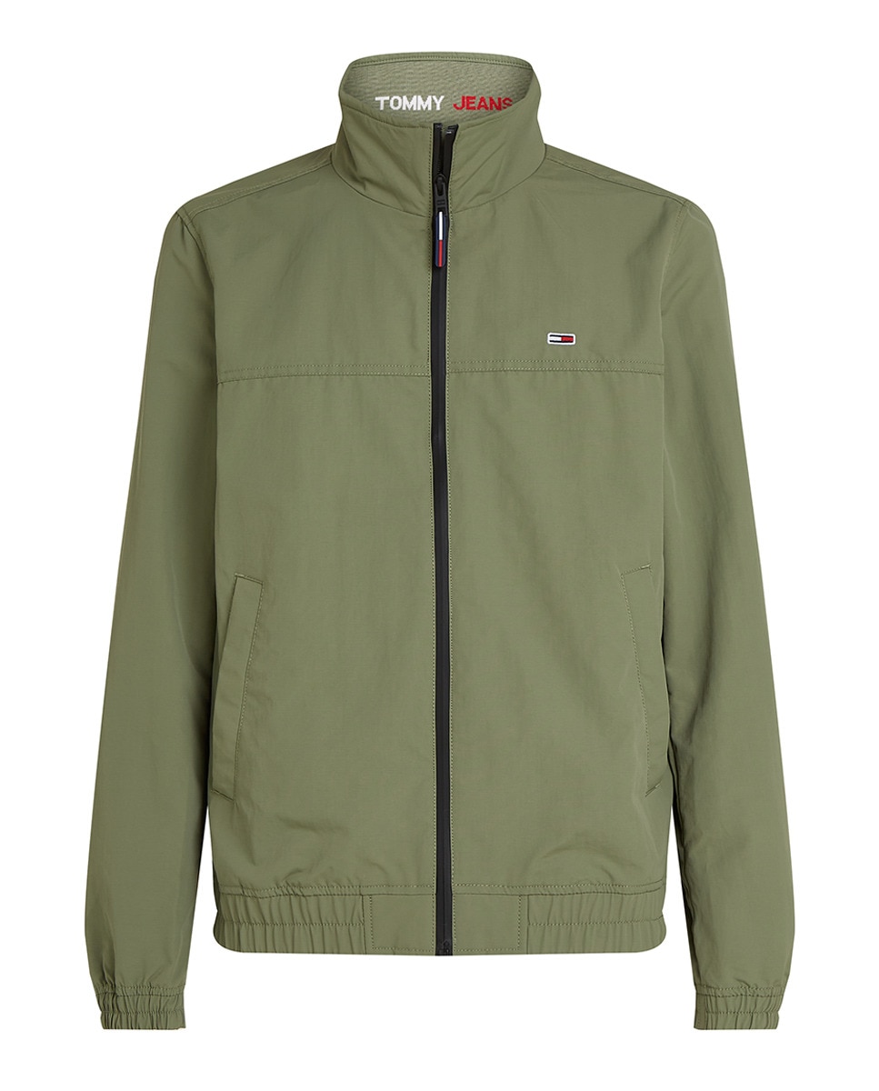 Casaco Regular Fit com Fecho de Correr Verde-escuro-4