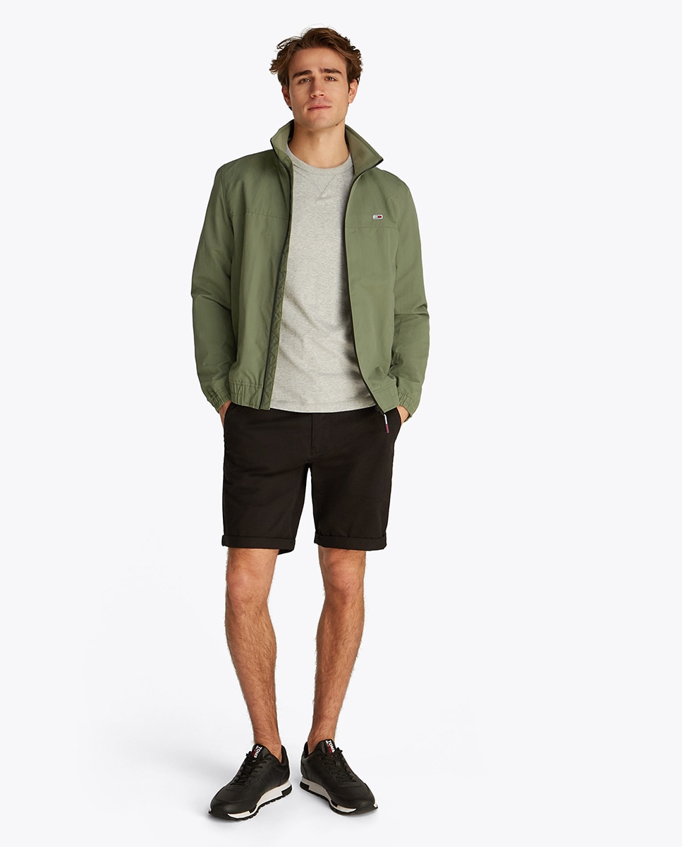 Casaco Regular Fit com Fecho de Correr Verde-escuro-6
