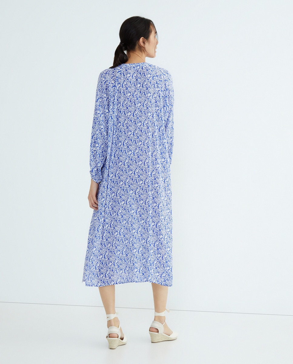 Caftán blusón estampado Azul-3
