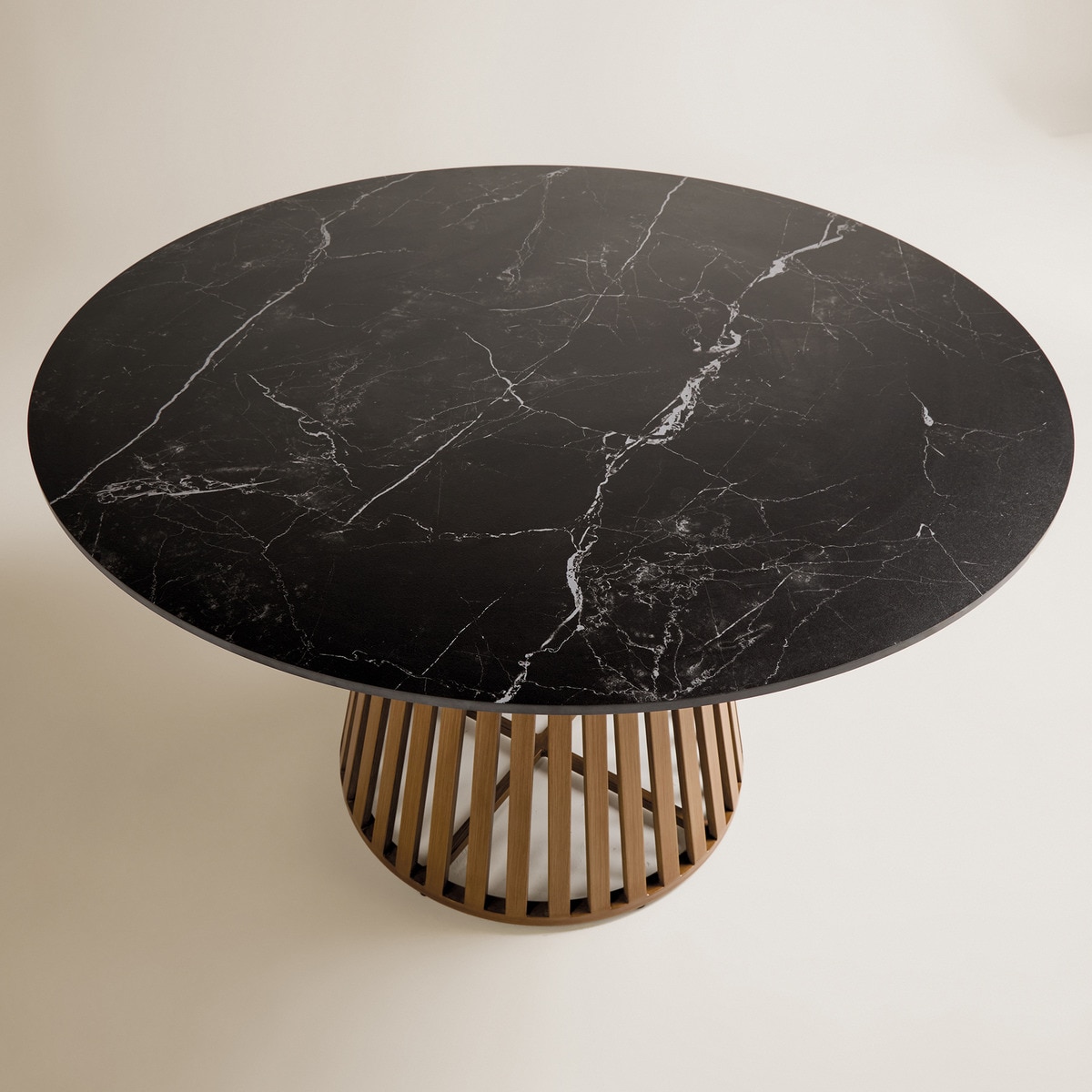 Mesa de Refeições de Jardim Redonda Paros Antracite/Natural-3