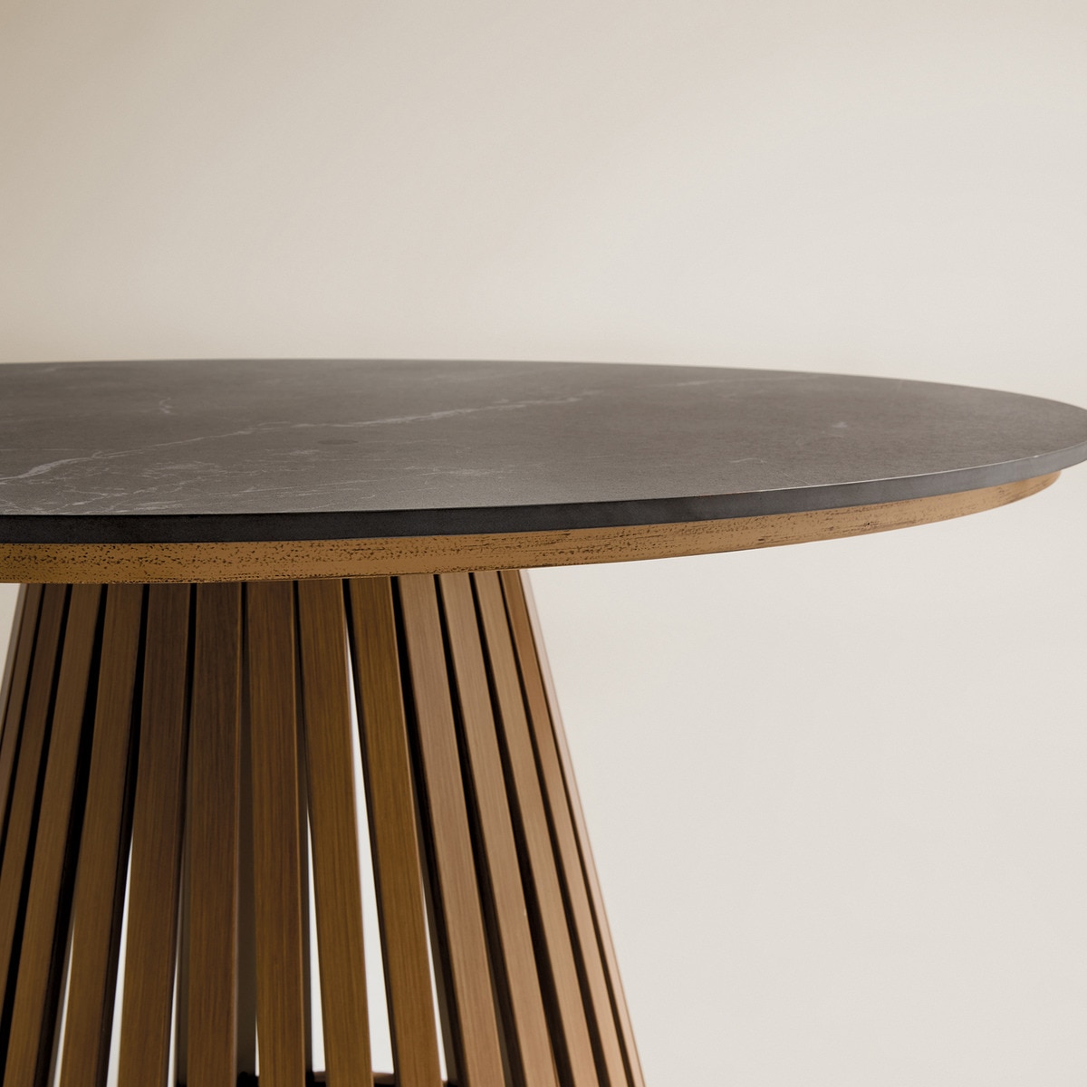 Mesa de Refeições de Jardim Redonda Paros Antracite/Natural-4