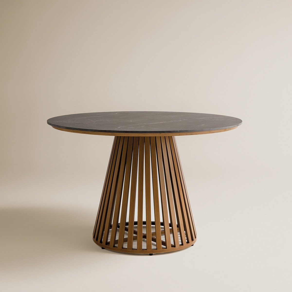Mesa de Refeições de Jardim Redonda Paros Antracite/Natural-2