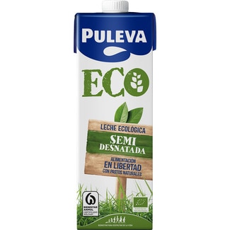 leche semidesnatada ecológica brik 1 l - Puleva