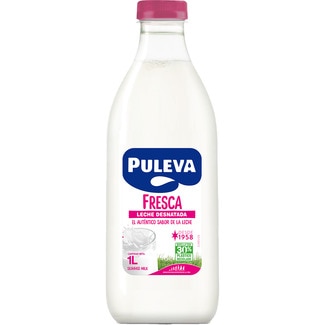 leche fresca desnatada botella 1 l - Puleva