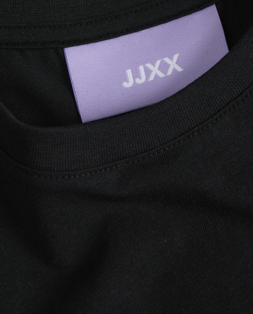 T-shirt de mulher com manga curta Preto-5