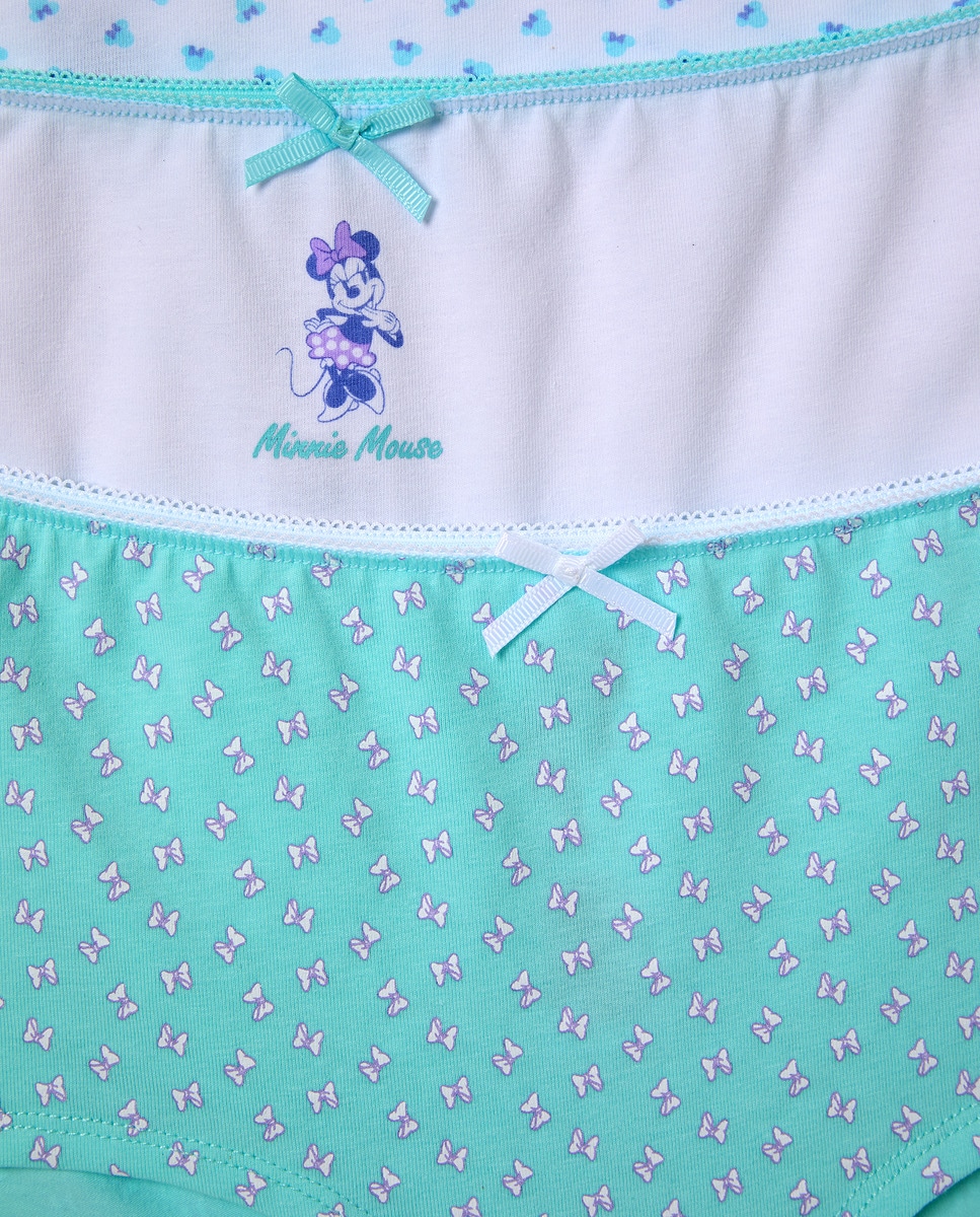 Pack de 3 Tangas com Estampado da Minnie 400 Azul-4