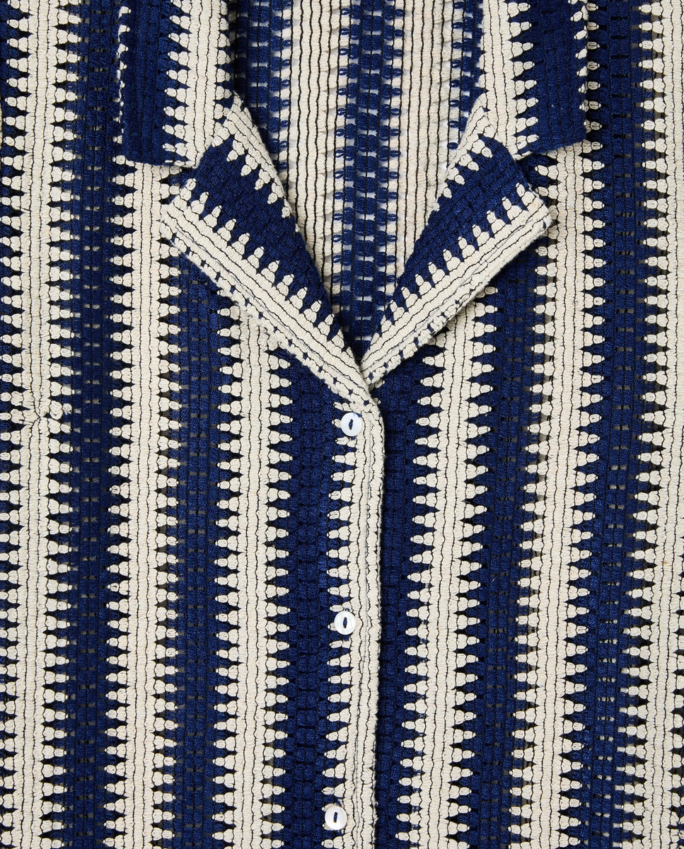 Camisa de Manga Curta Azul-marinho-5