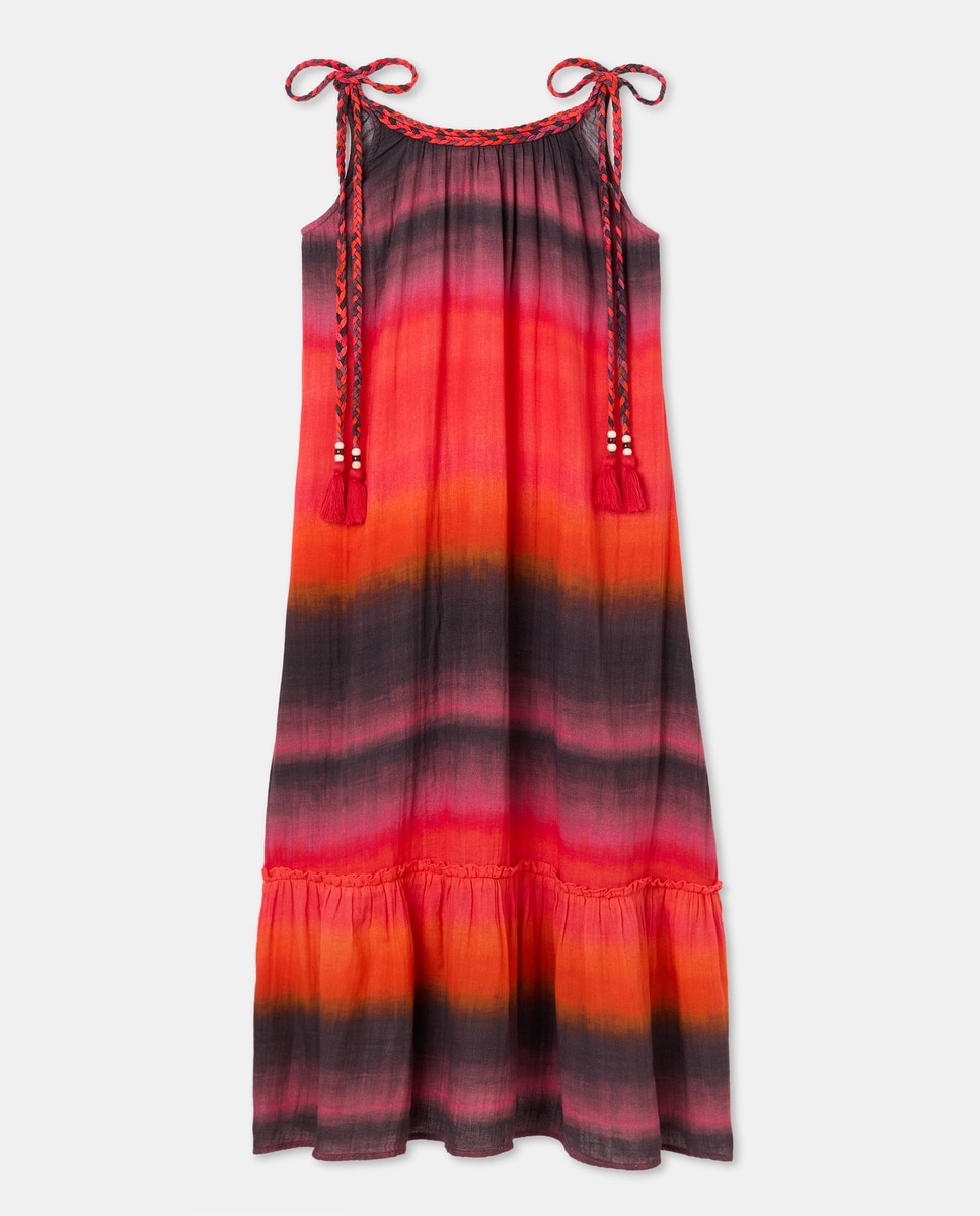Vestido comprido com alças Multicolor-4