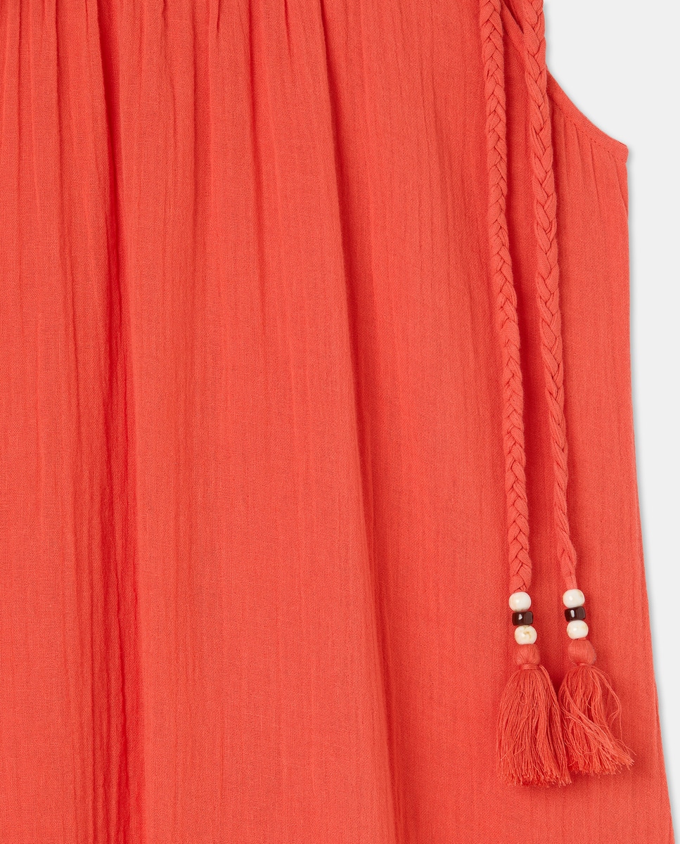 Vestido comprido com alças 660 Laranja-5