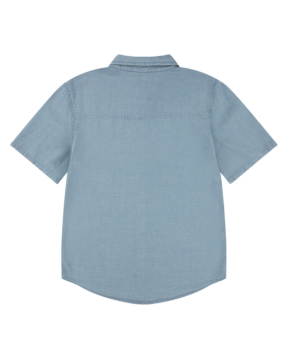 Camisa Tecida Azul-2