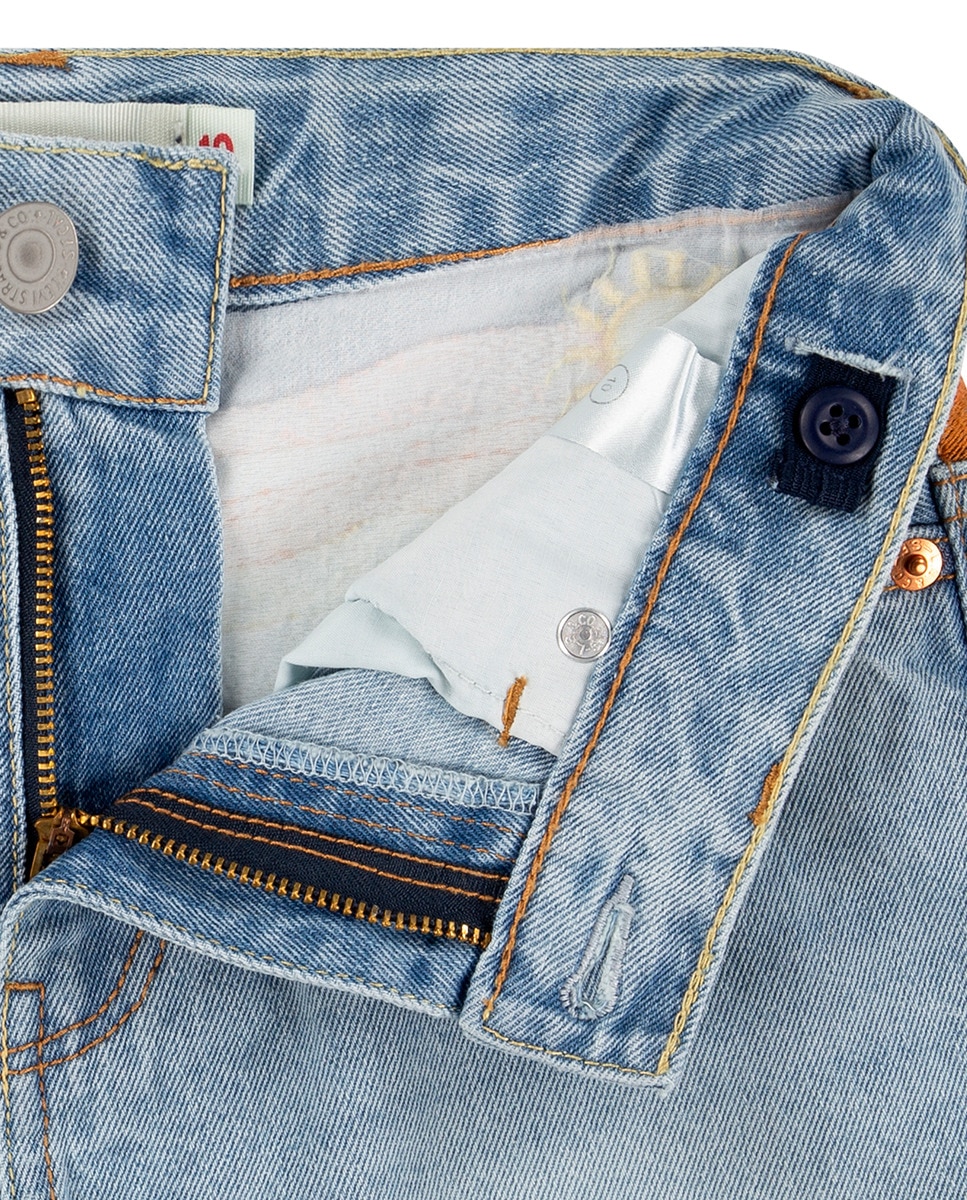 Calções Bordados Mini Mom Azul-4