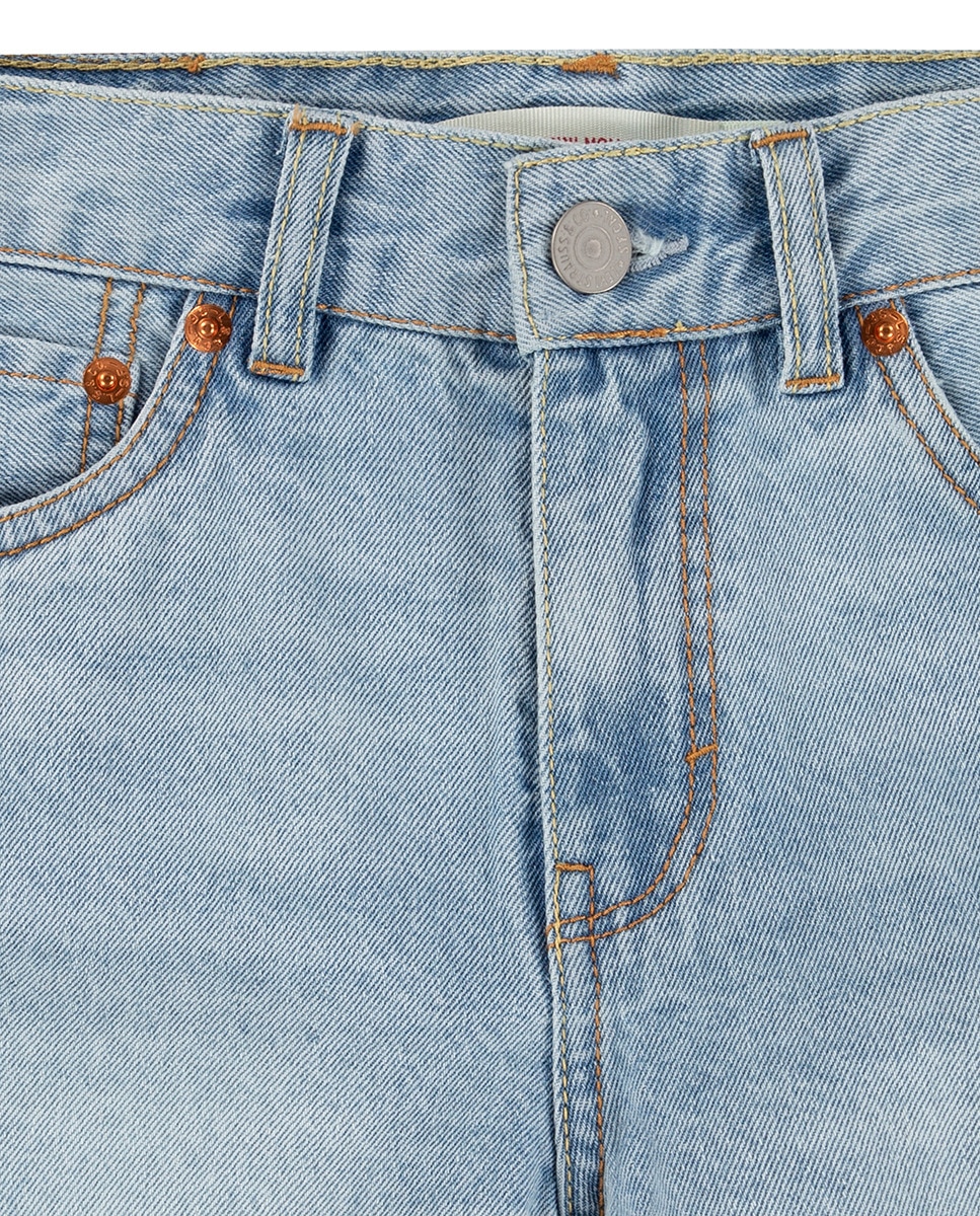 Calções Bordados Mini Mom Azul-3