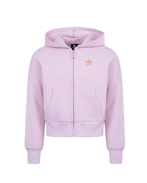 Imagen 0 de Sudadera con capucha de cremallera completa Converse Star Pointelle