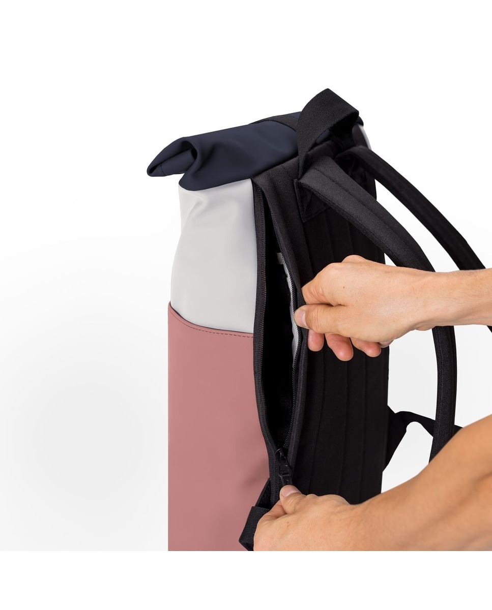 Mochila Hajo Medium Cinzento / Rosa-5