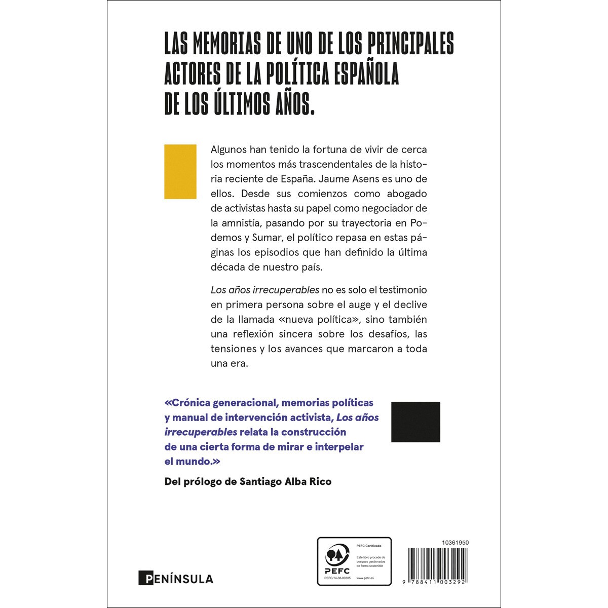 Los años irrecuperables (Capa mole com abas) 2