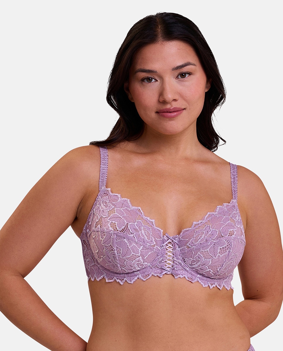Soutien de mulher Sans Complexe pré-formado com aro Roxo-1