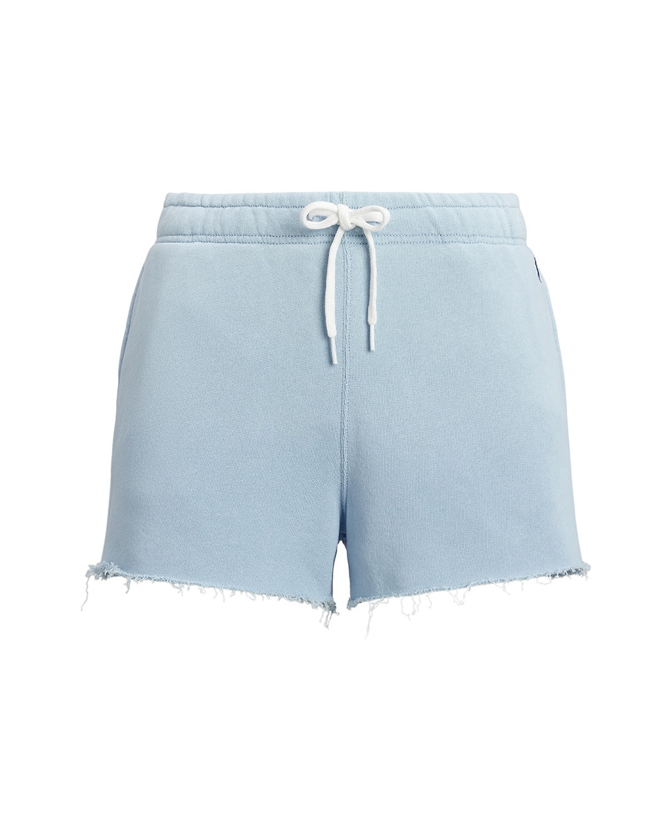 Calções de Algodão com Cintura Ajustável Azul-claro-6
