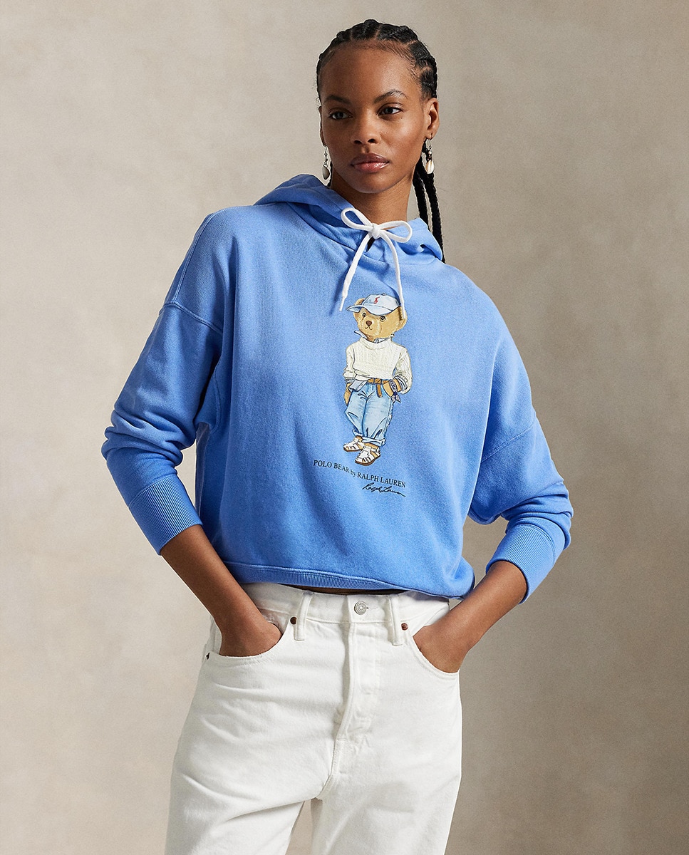 Sweatshirt com Capuz e Polo Bear Azul-1