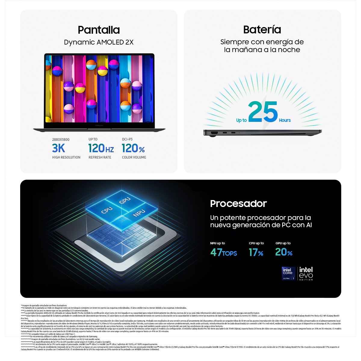 Portátil Samsung Galaxy Book5 Pro, Intel Core Ultra 5-226V, 16GB, 1TB SSD, Intel Arc 130V 8GB, 16", W11 Gris Grafito-3