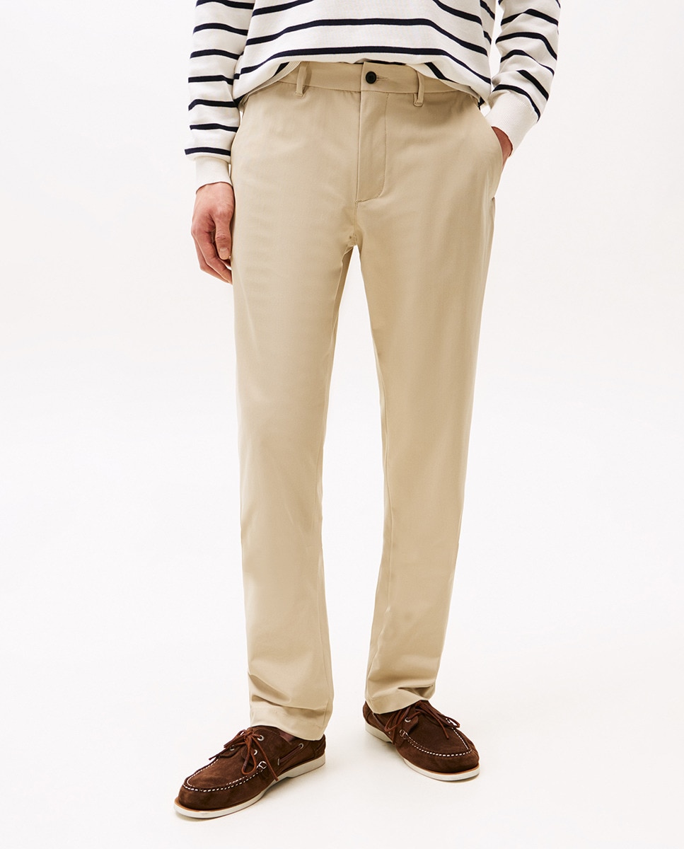 Calças Chino Denton Fit Camel-2