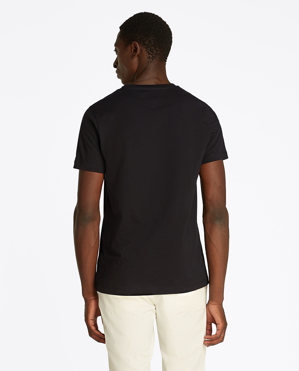 T-shirt de homem de manga curta Preto-2
