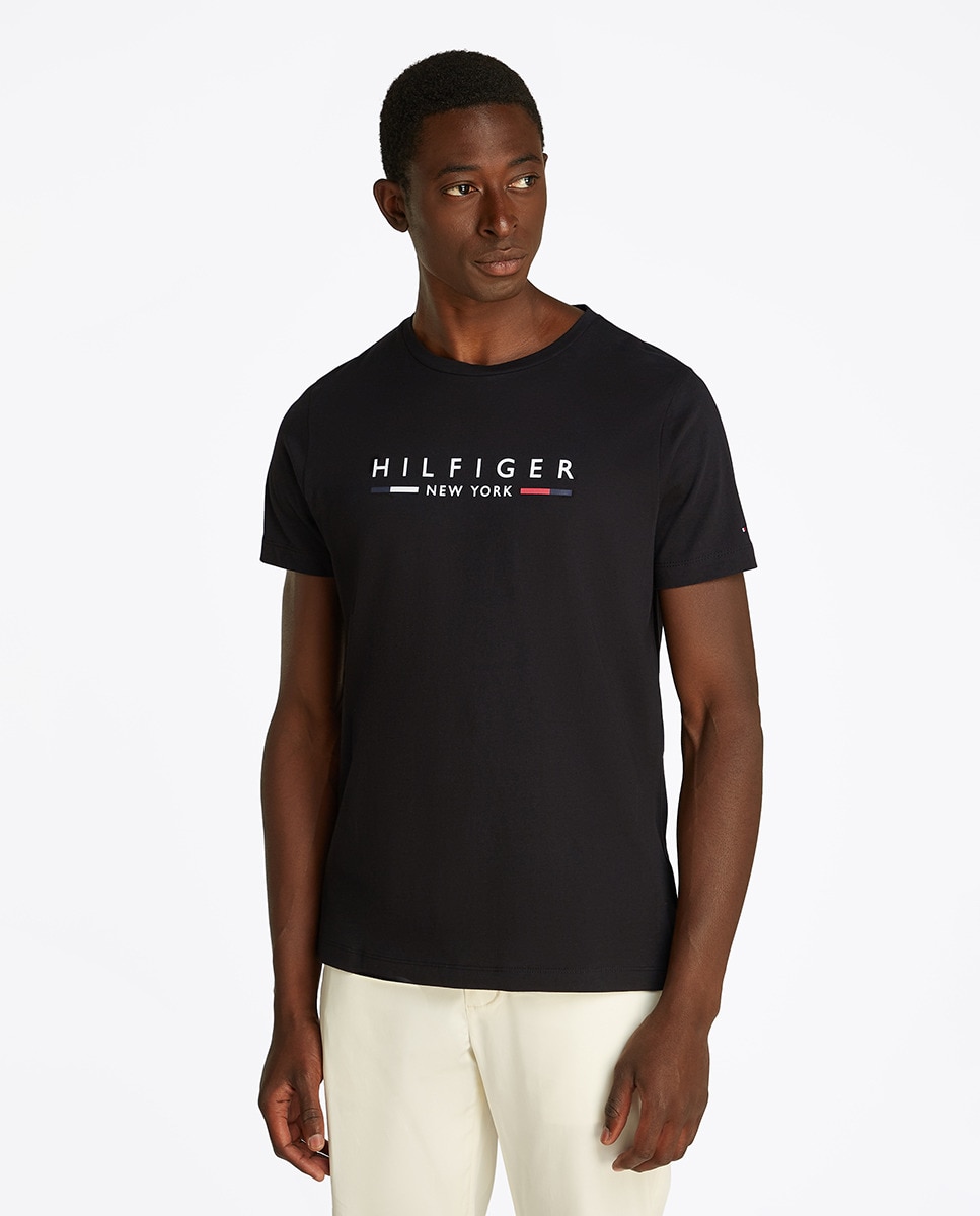 T-shirt de homem de manga curta Preto-1