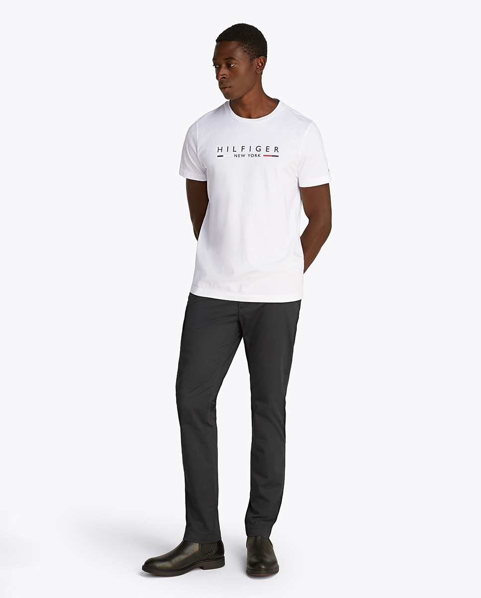 T-shirt com Branding Impresso Branco-6